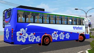 VISHAL TRAVELS  BLUE COLOUR TOURIST BUS LIVERY FOR BUSSID ! ZEDVEGA MOD BUSSID