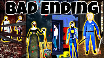 Bad Ending Battle part 5 - Granny 2 vs Smiling X 2 vs Evil Nun vs Evil Officer