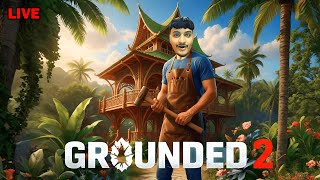 MAKING MY HOME WITH LEAVES AND AND WEED STEM IN GROUNDED 2 GAME | @GG_Playzzzyt