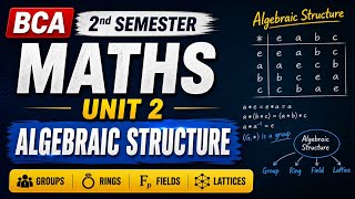 BCA | 2nd semester | Maths | Unit 2 Algebraic Structure