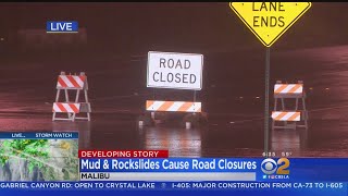 Mud, Rock Slides Take Out Roads All Over Malibu