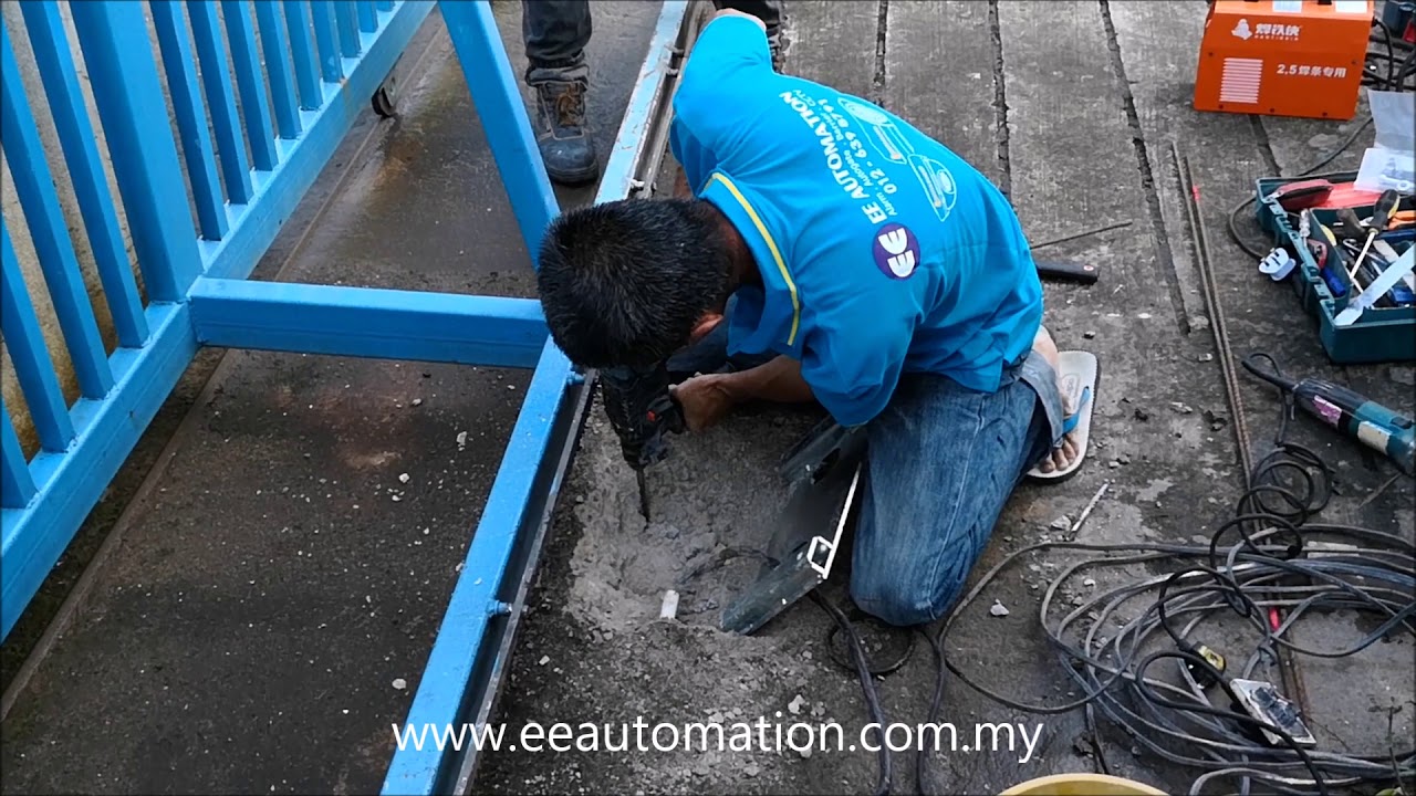 Concrete Footing For Sliding Auto gate System YouTube