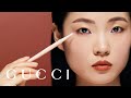Gucci beauty looks at the cruise 2024 fashion show