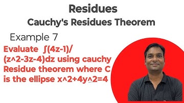Evaluate ∫(4z-1)/(z^2-3z-4)dz using Cauchy Residues theorem where C is the ellipse x^2+4y^2=4