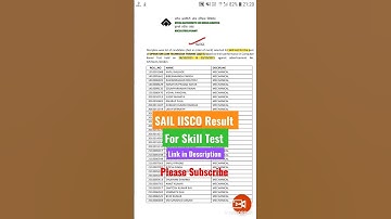 SAIL IISCO Result Out | Final Result Released for Skill test | SAIL Result