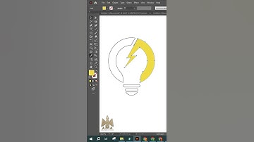 Electricity logo || Illustrator tutorials || Learn Graphics #short #shorts #youtubeshorts