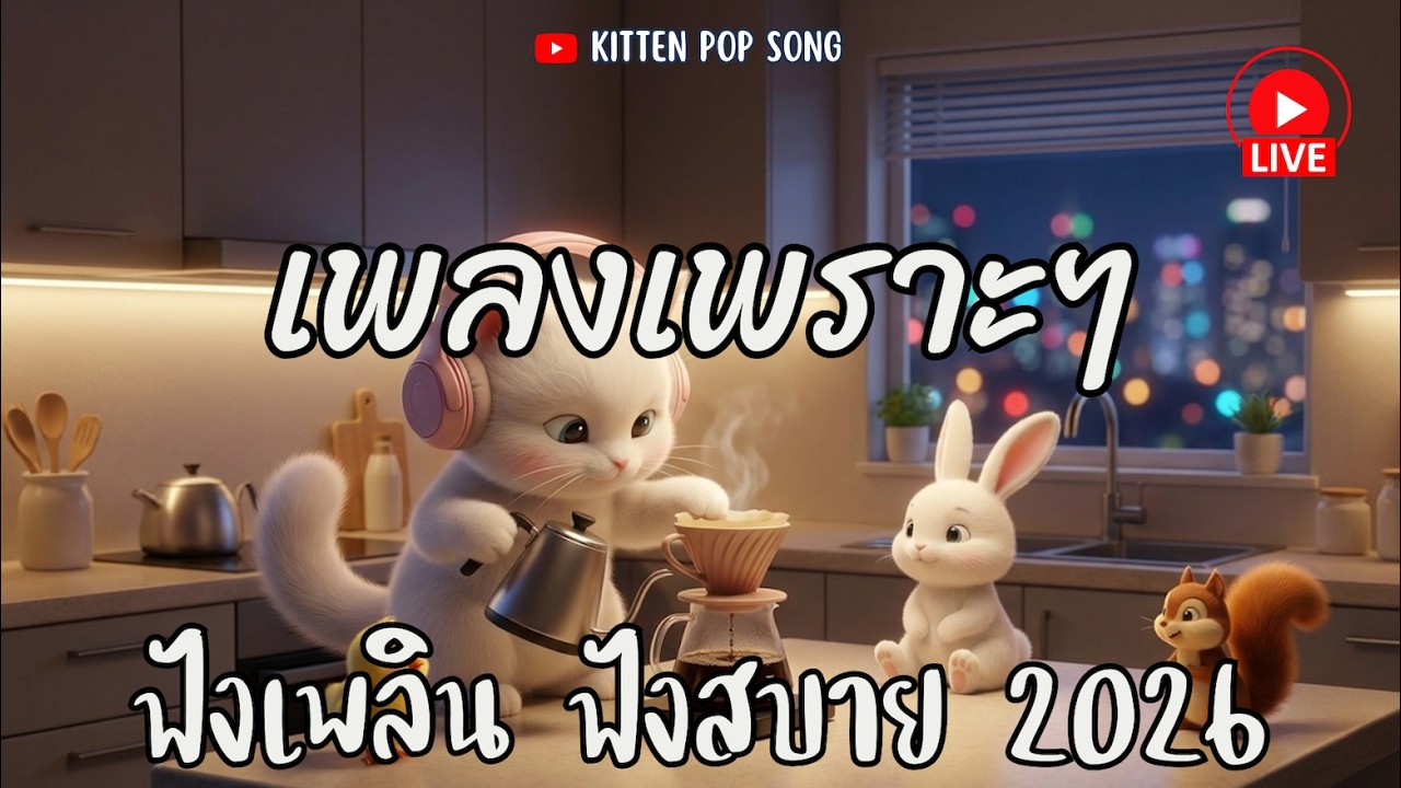 Live 🔴 เจ้าเหมียวชวนฟัง | เพลงฟังสบาย เปิดฟังทำงาน เปิดร้านกาแฟ ไม่มีโฆษณา 2026