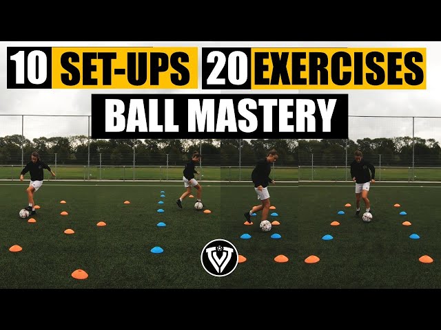 Cone Drills, 10 Set-ups, 20 Exercises, Football Training