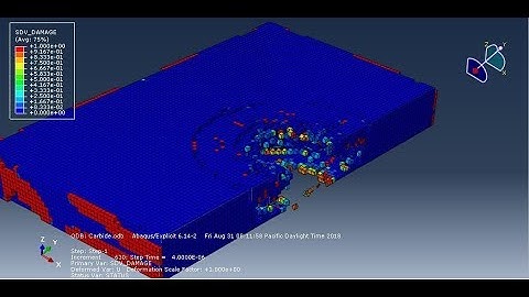 Simulation high-velocity impact of a ceramic target with Johnson–Holmquist material model