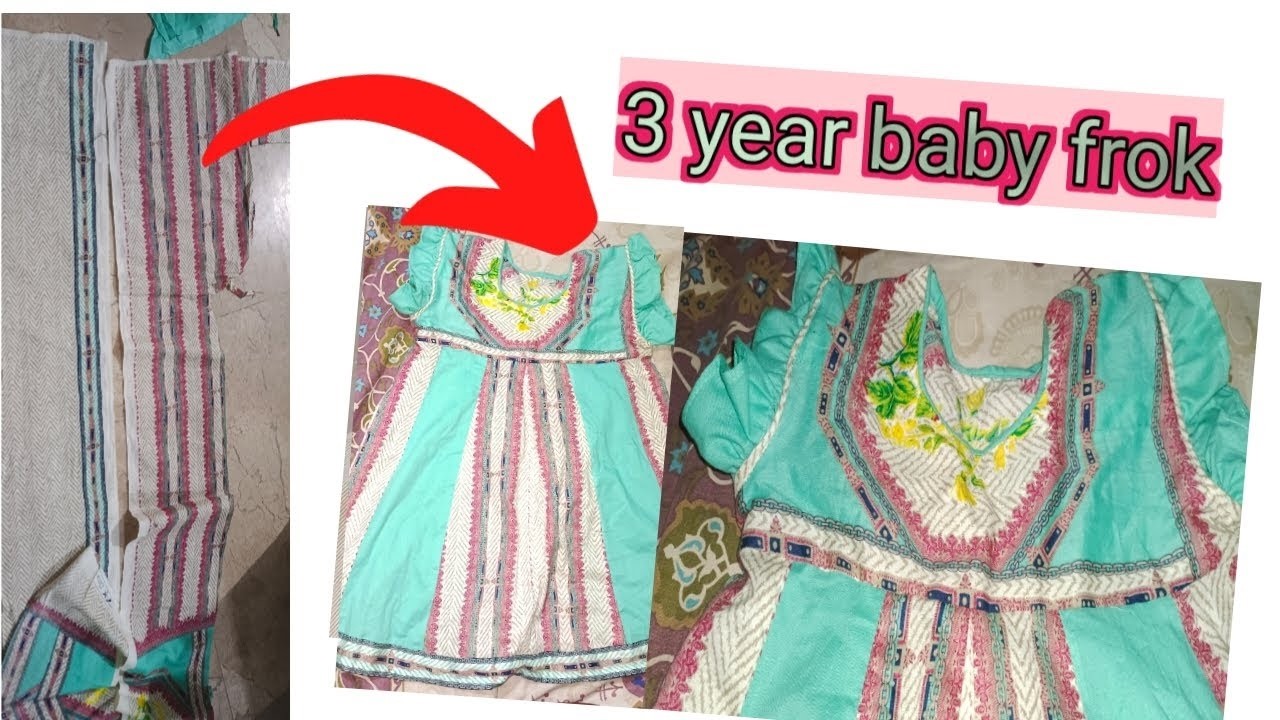 New Baby Frock With Small Fabric  Frock Design | Baby Frock Cutting & Stitching by mishiistitchedart