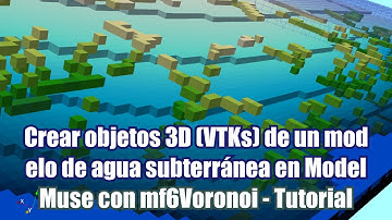 Creating 3D objects (VTKs) from a groundwater model in Model Muse with mf6Voronoi - Tutorial