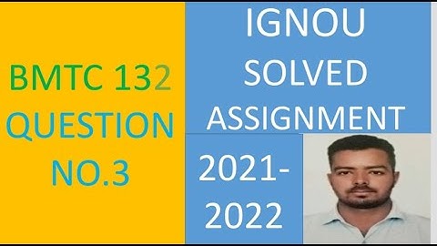 BMTC 132 (MATHEMATICS)  DIFFERENTIAL EQUATION  - IGNOU SOLVED ASSIGNMENT 2021-2022