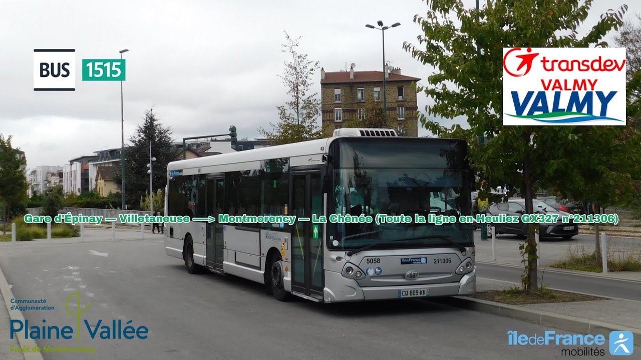 [Ligne 1515 TDV Valmy] Heuliez GX327 n°211306 – Gare d'Épinay Villetaneuse à Montmorency La Chênée