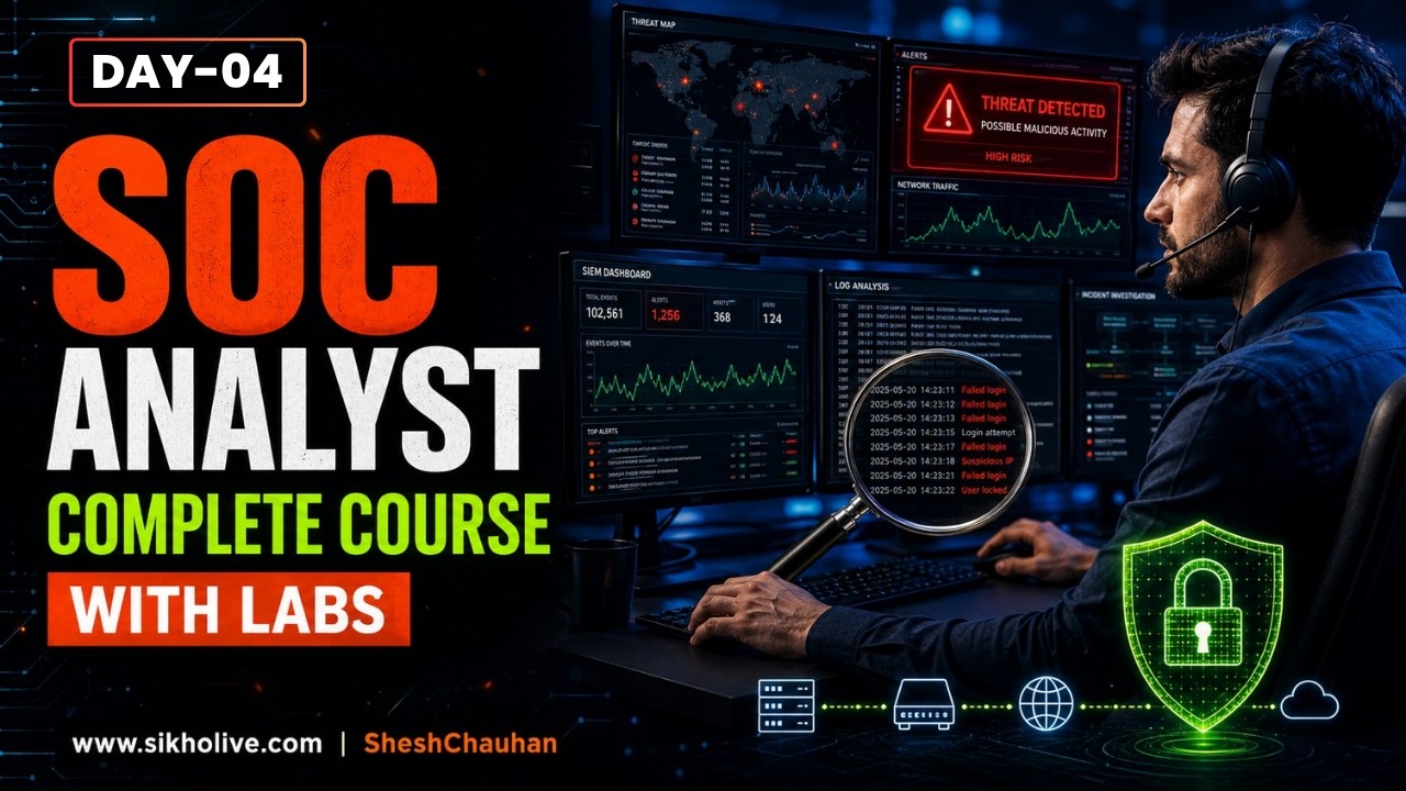 SOC Analyst Training Class-4| 100% Job Ready Free Program by Expert with Labs !Hindi