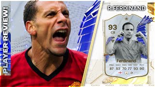 ONE OF THE BEST!!!! 93 RATED TOTY ICON RIO FERDINAND PLAYER REVIEW - EA FC24 ULTIMATE TEAM