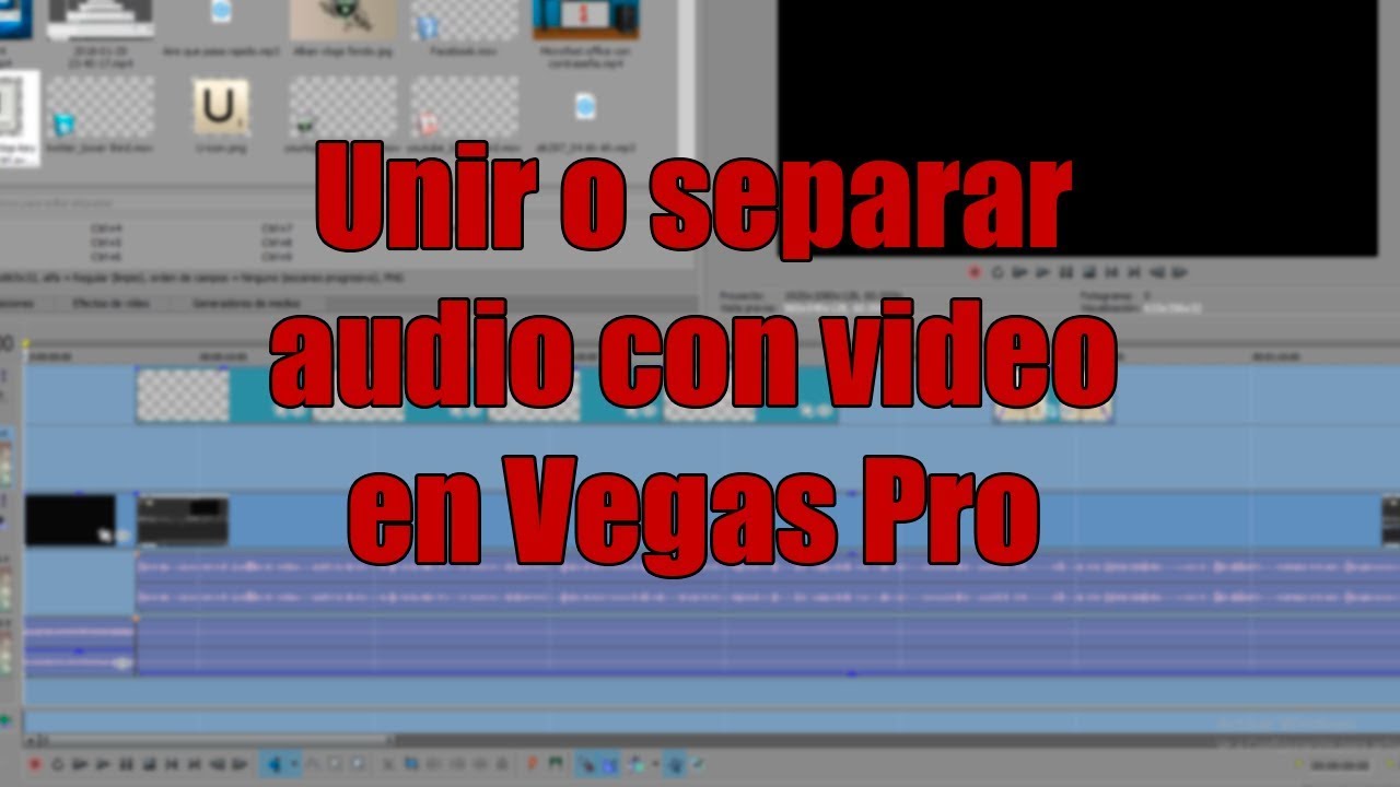 Tutorial: Unir o separar audio con video en Vegas Pro 15 - YouTube