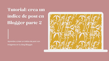 Cómo instalar un índice en blogger
