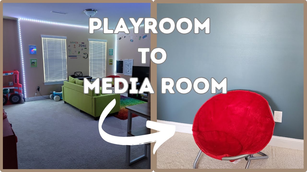 Playroom to Media Room Playroom Makeover Let's Paint YouTube