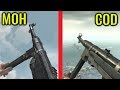 Call of Duty World At War vs Medal of Honor Airborne Gun Sounds