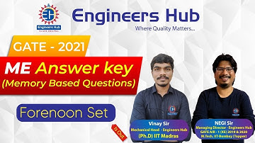 GATE-2021 || ME || Forenoon Set || Answer Key || Memory Based Questions