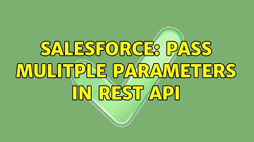 Salesforce: Pass mulitple parameters in REST API