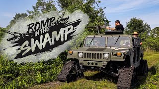 ROMP IN THE SWAMP! | 2 Gun Competition - Mini Guns - Humvee!