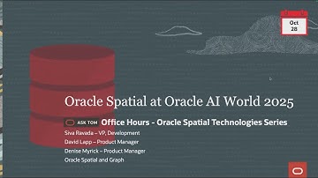 Oracle Spatial at Oracle AI World 2025