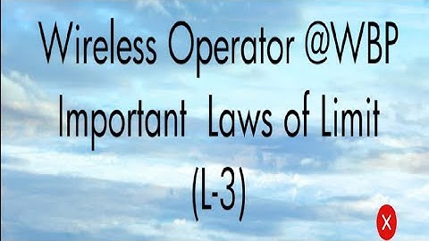 Wireless Operator (Maths) | WBP | Limit (L-3) | 2021|