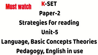 Famous Study Guide- Unit 5 ,Linguistic terms, theories, pedagogy kset# ugcnet #jrf#englishliterature Profile