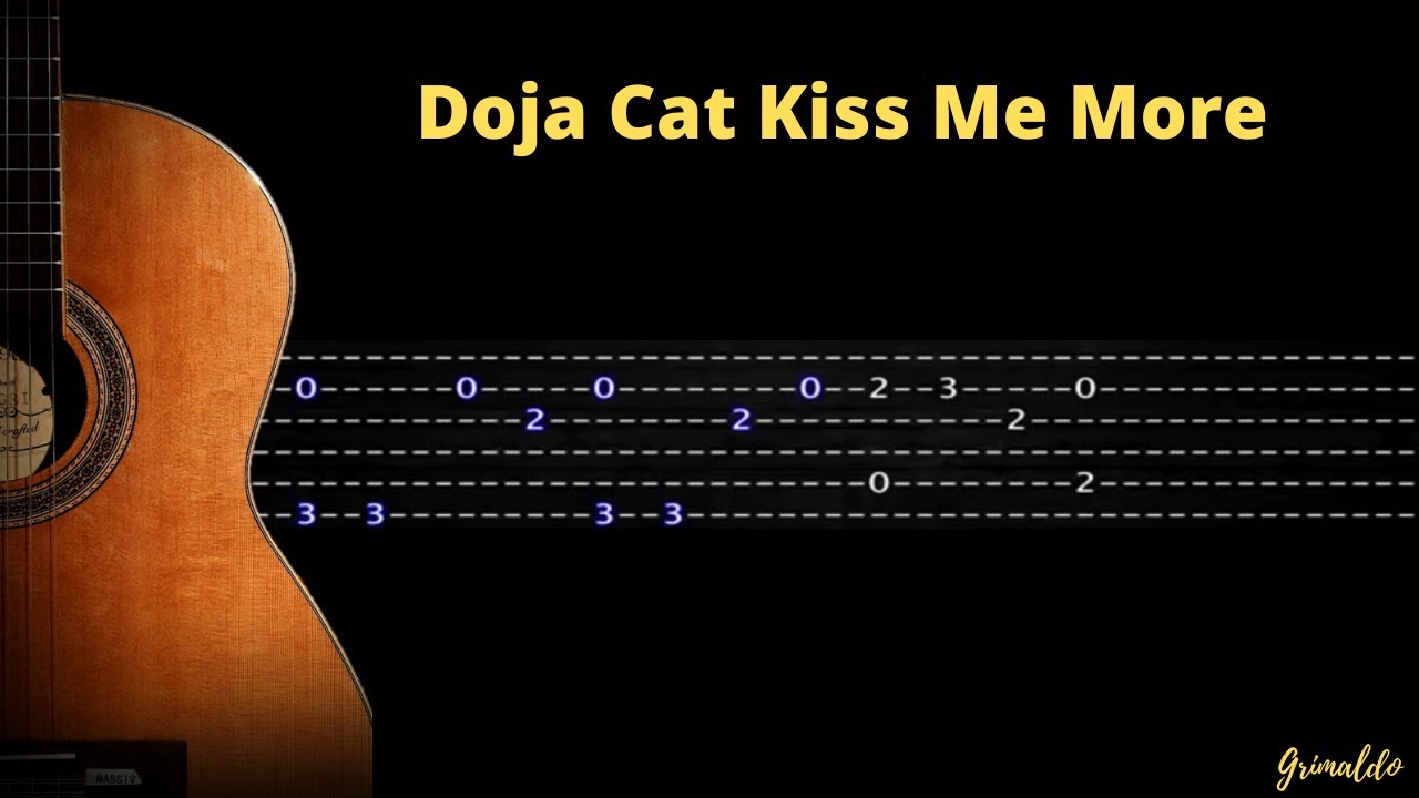 Doja Cat Kiss Me More Tutorial Guitar Tabs Youtube