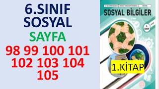 6.Sınıf Sosyal Bilgiler 1.Ki̇tap Sayfa 98 99 100 101 102 103 104 105
