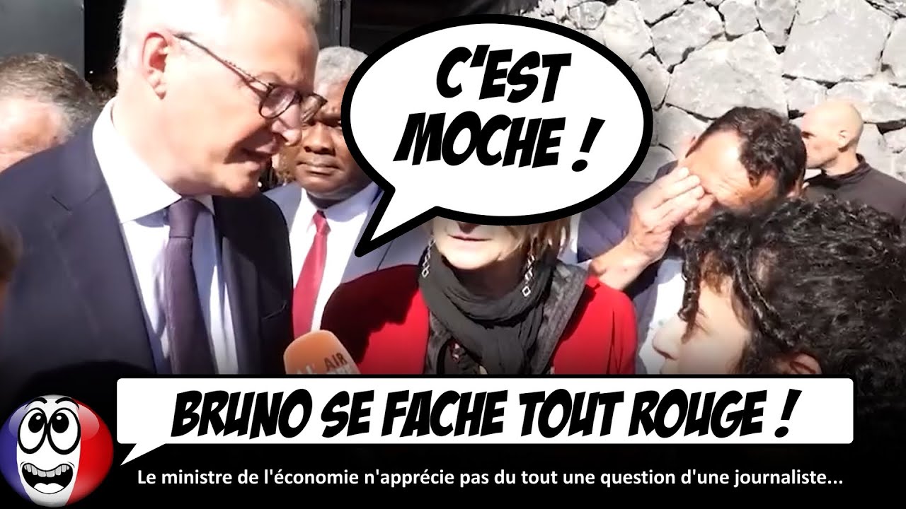 ⁣La GROSSE COLÈRE de Bruno Le Maire face à la question d'une journaliste. (08/10/2023)
