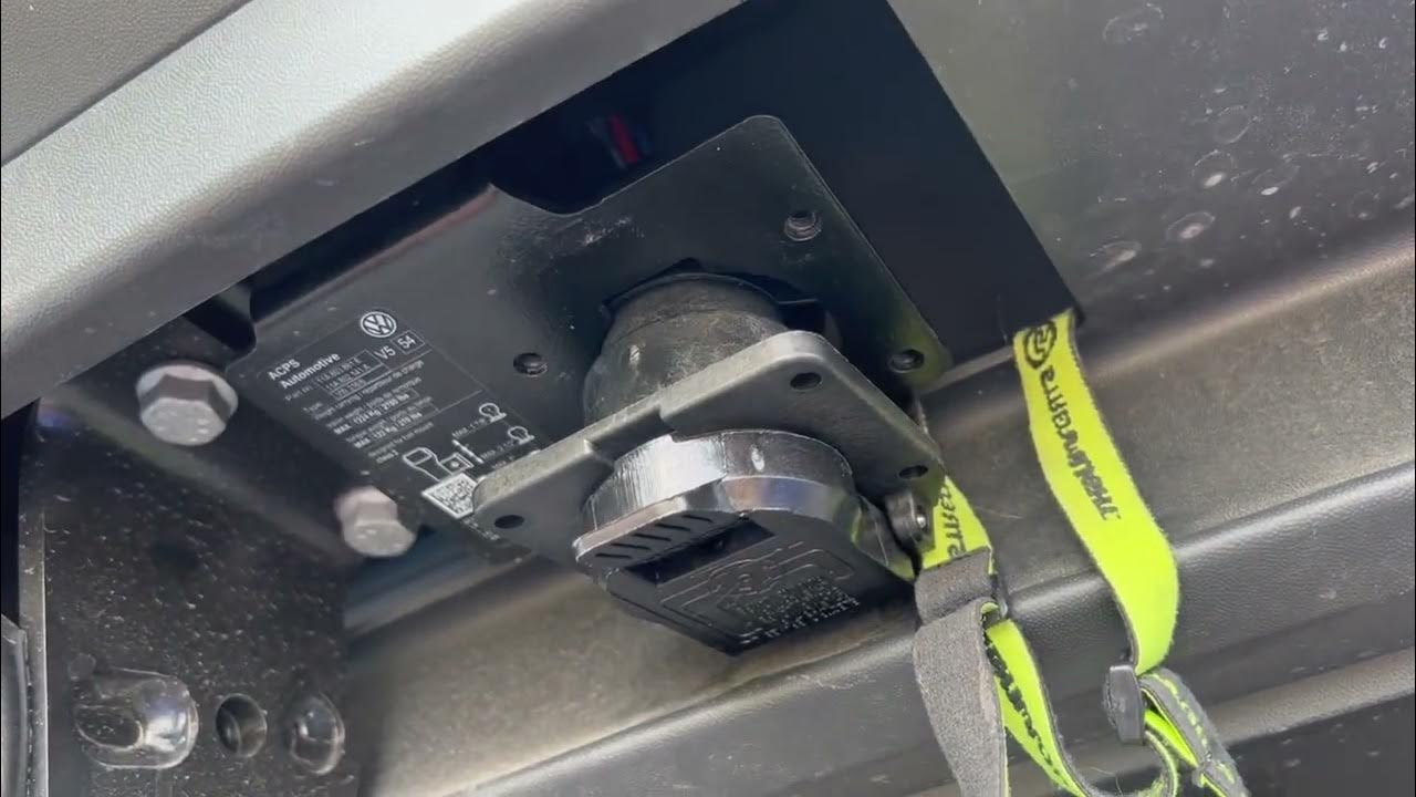 VW ID4 hitch wiring/outlet installation YouTube