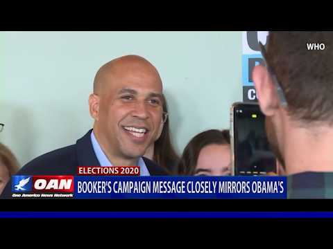 Booker's campaign message closely mirrors Obama's