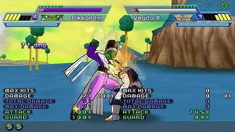 Dragon Ball Z Shin Budokai Another Road - Pikkon Combo (PSP)