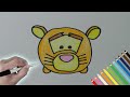 How to draw Tigger Disney Tsum Tsum | Mickey Friends