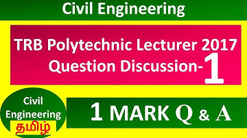 Anna University Assistant Professor - TRB Polytechnic Civil Engineering