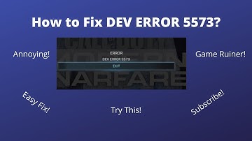 How to Fix The DEV ERROR in Modern Warfare/Warzone/Cold War?