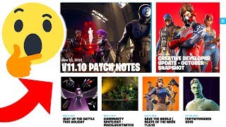 *NEW* SECRET FORTNITE PATCH NOTES FOUND! V11.10 - Balance Changes + More!