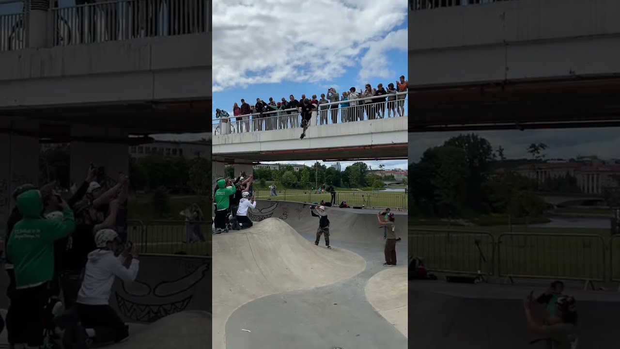 Would You Drop This 15ft Bridge On Scooter 