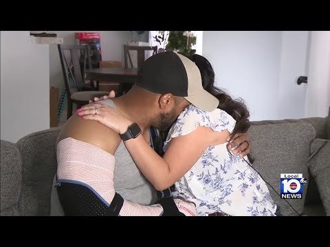 Golden Beach sergeant home with family after being shot, grateful for community support