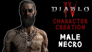 Diablo 4 Character Creation - Male Necromancer ALL Customization Options (4K)