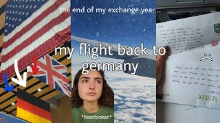 My flight home after 10 months! // exchange year 21/22
