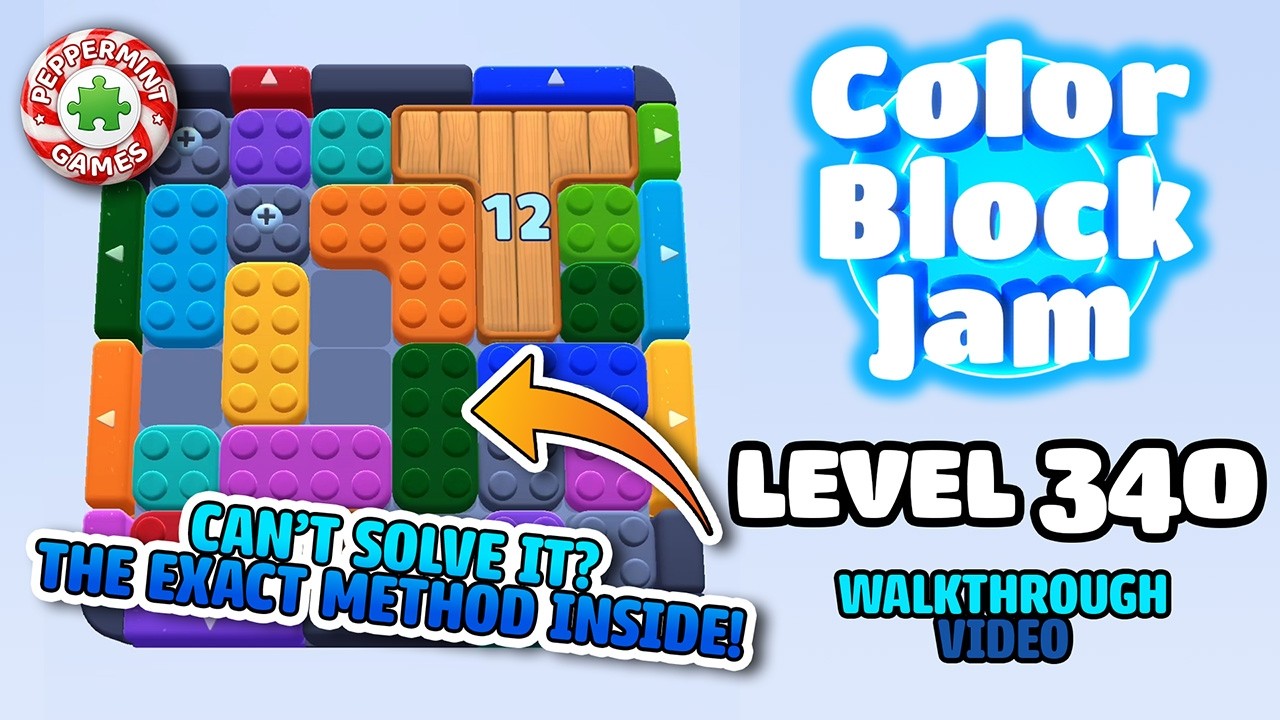 Color Block Jam - Level 340 Walkthrough - YouTube