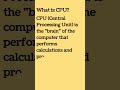 What is CPU? CPU kya hota hai