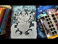 A Million Sea Creatures Lulu Mayo|Muted &amp; Bright shades|Derwent Graphitint &amp; Staedtler Luna Pencils