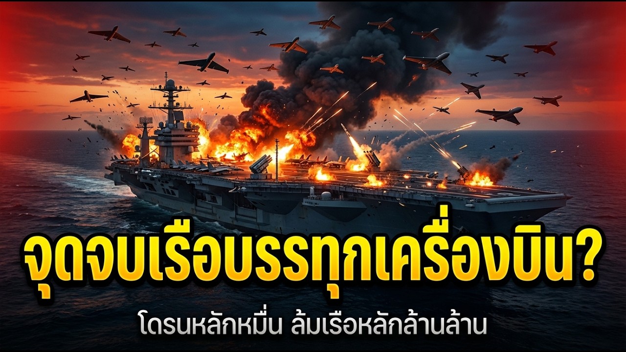 จุดจบเรือบรรทุกเครื่องบิน? เมื่อ 'โดรนพลีชีพ' ราคาหลักหมื่น ทำลายยักษ์ใหญ่ราคาหลักล้านล้าน