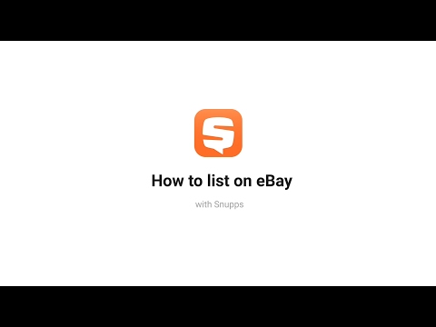 eBay + Snupps "List on eBay"