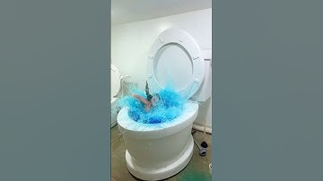 CANNONBALL with BIG SPLASH in the Worlds Giant Toilet #shorts