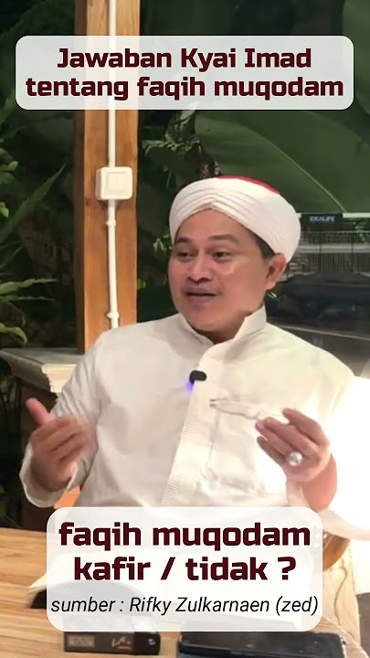 Kyai Imad's Answer Regarding Faqih Mukodam #kyaiimaduddin #khimaduddin #nasabhabaib #baalawi